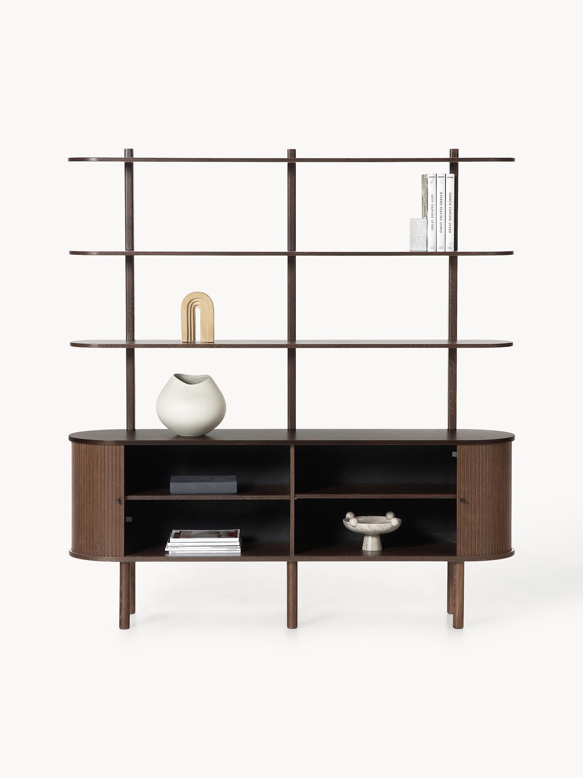 Delamere Large Shelving Unit with Fluted Front