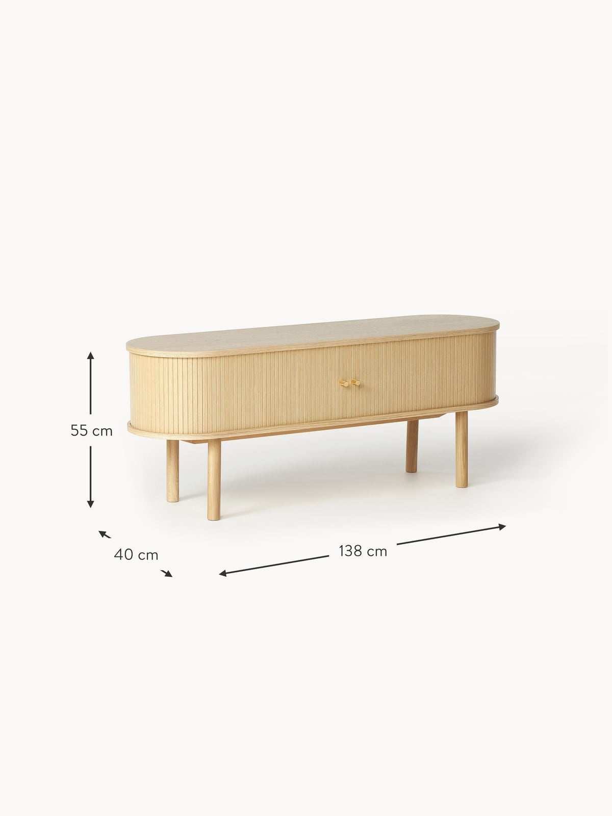 Delamere Lowboard with Fluted Front