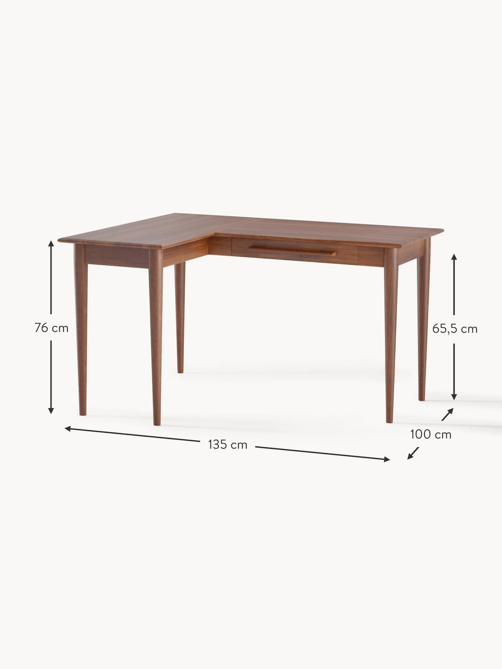 Delamere Mango Wood Corner Desk