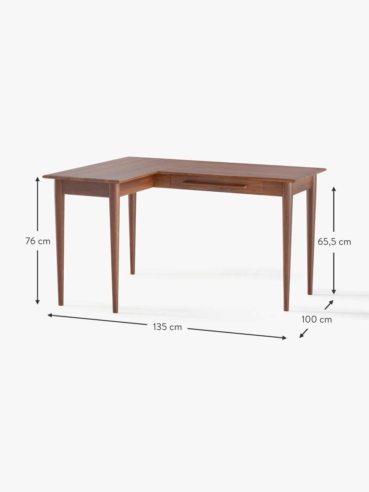 Delamere Mango Wood Corner Desk