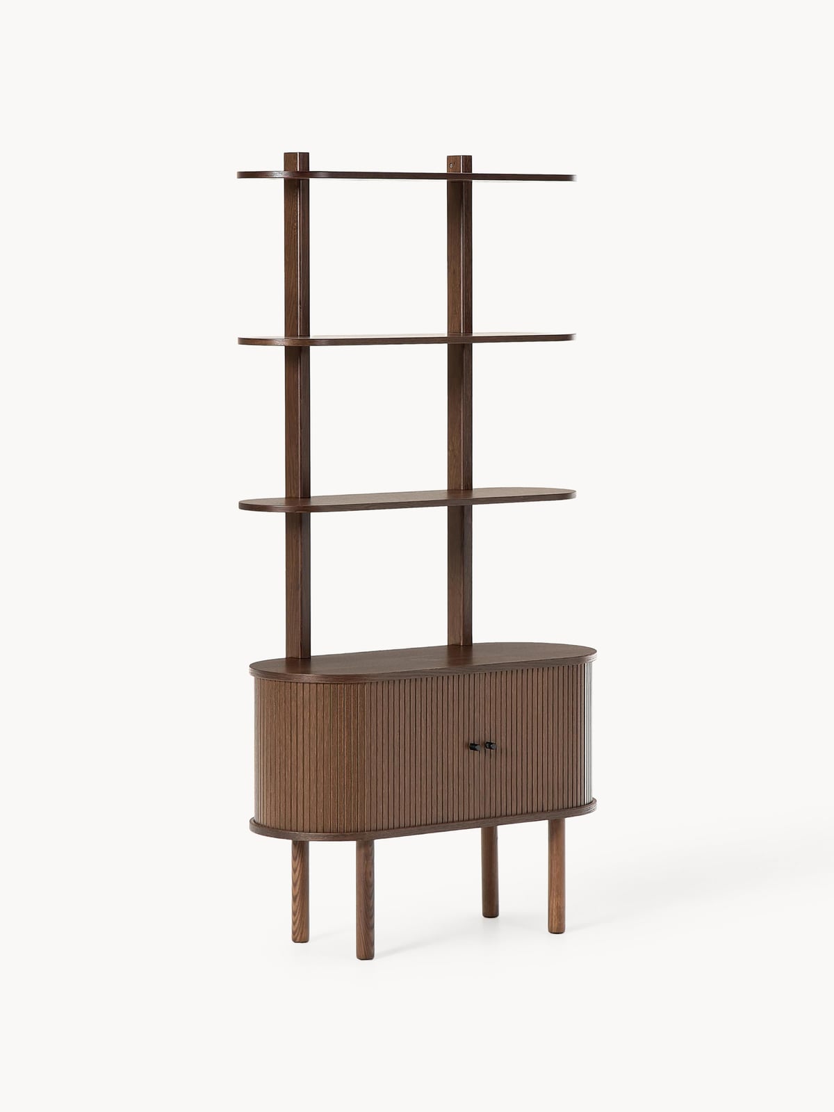 Delamere Narrow Shelving Unit with Fluted Front
