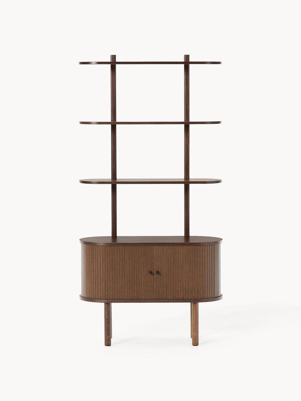 Delamere Narrow Shelving Unit with Fluted Front