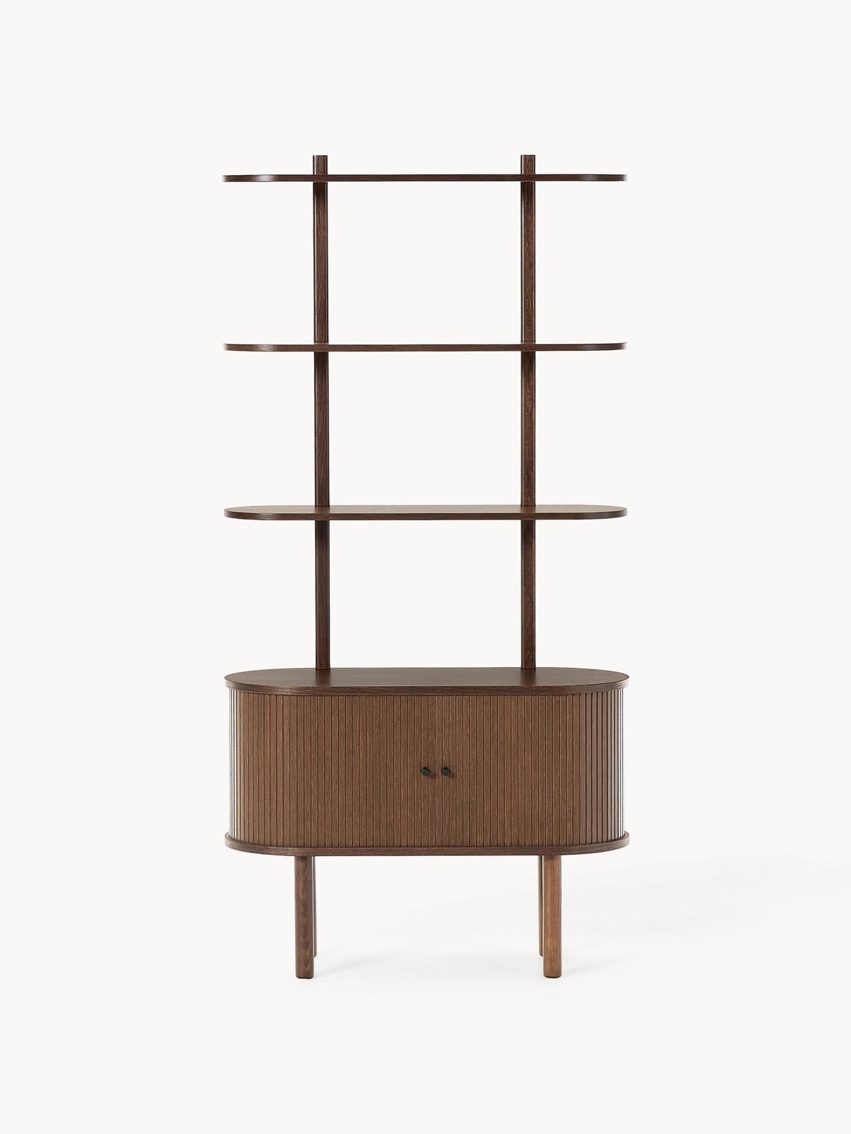 Delamere Narrow Shelving Unit with Fluted Front