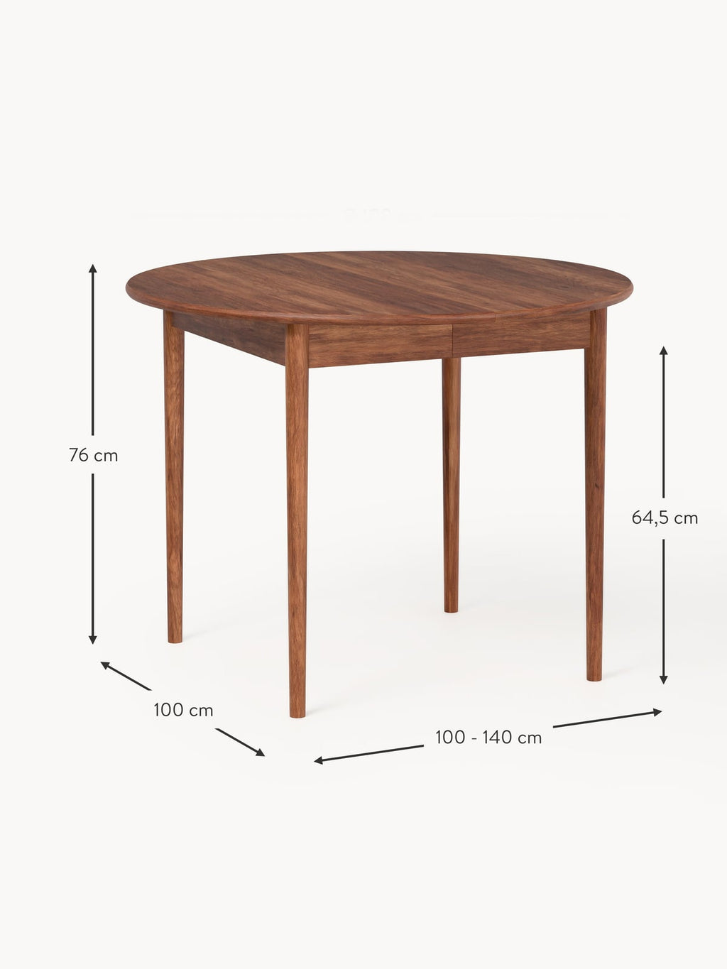 Delamere Round Extendable Dining Table, in various sizes