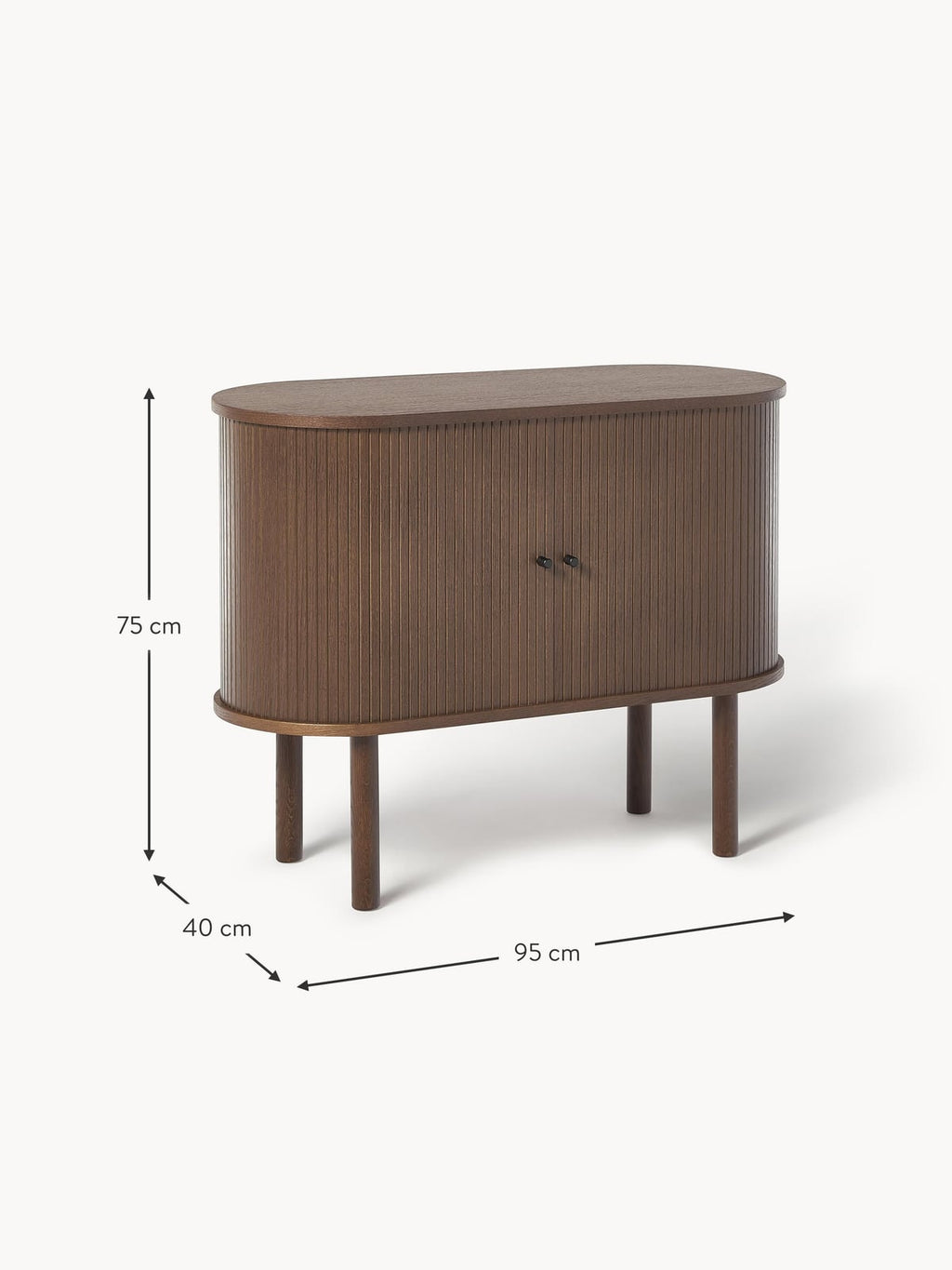 Delamere Small Sideboard with Fluted Front