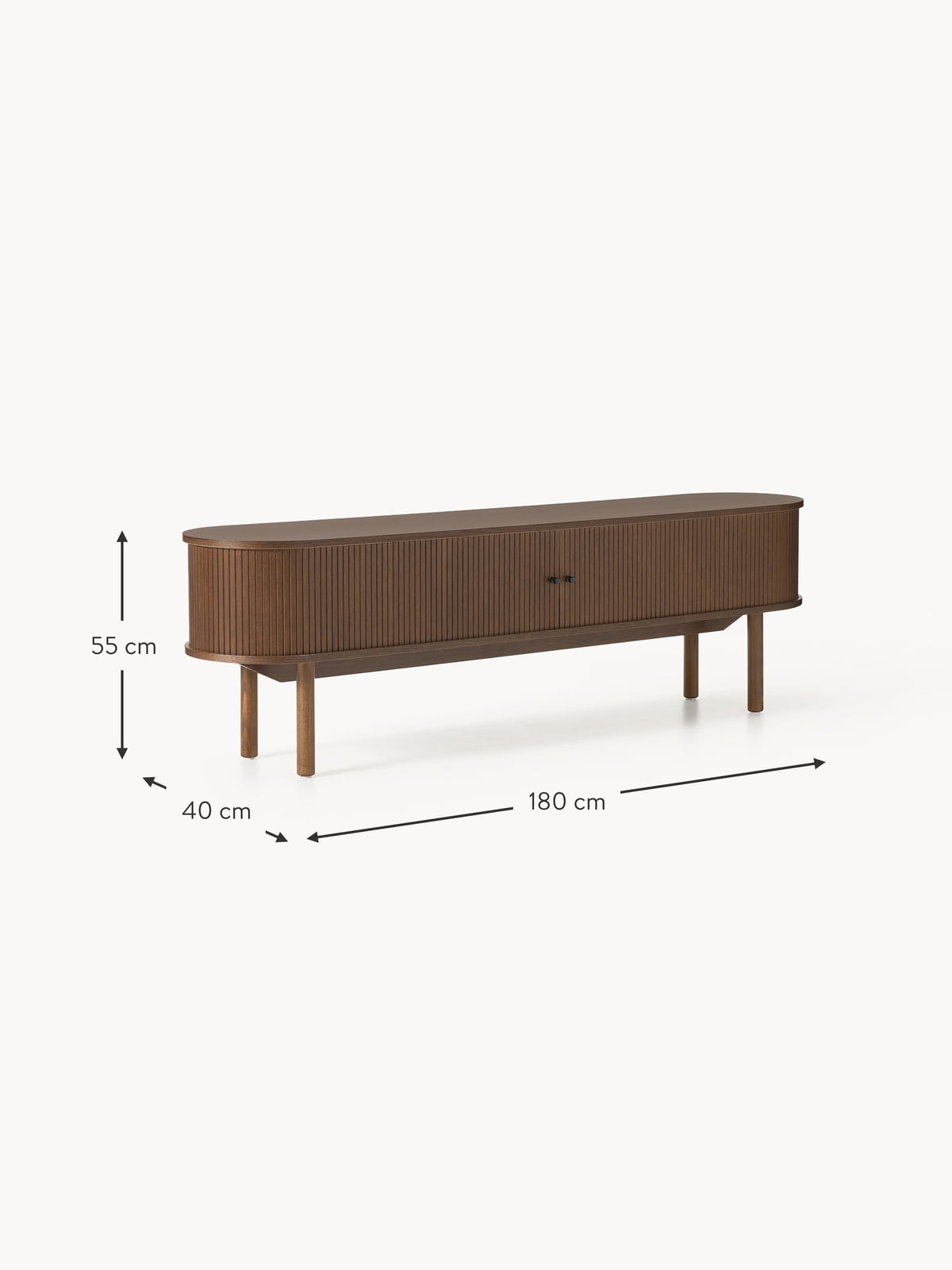 Delamere TV Stand with Fluted Front