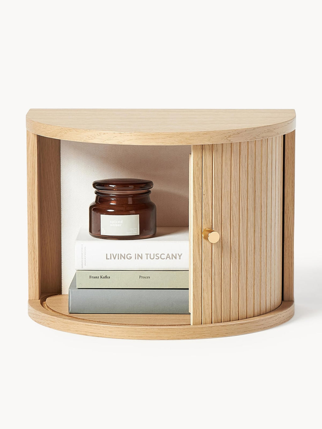 Delamere Wall-Mounted Bedside Table with Fluted Front