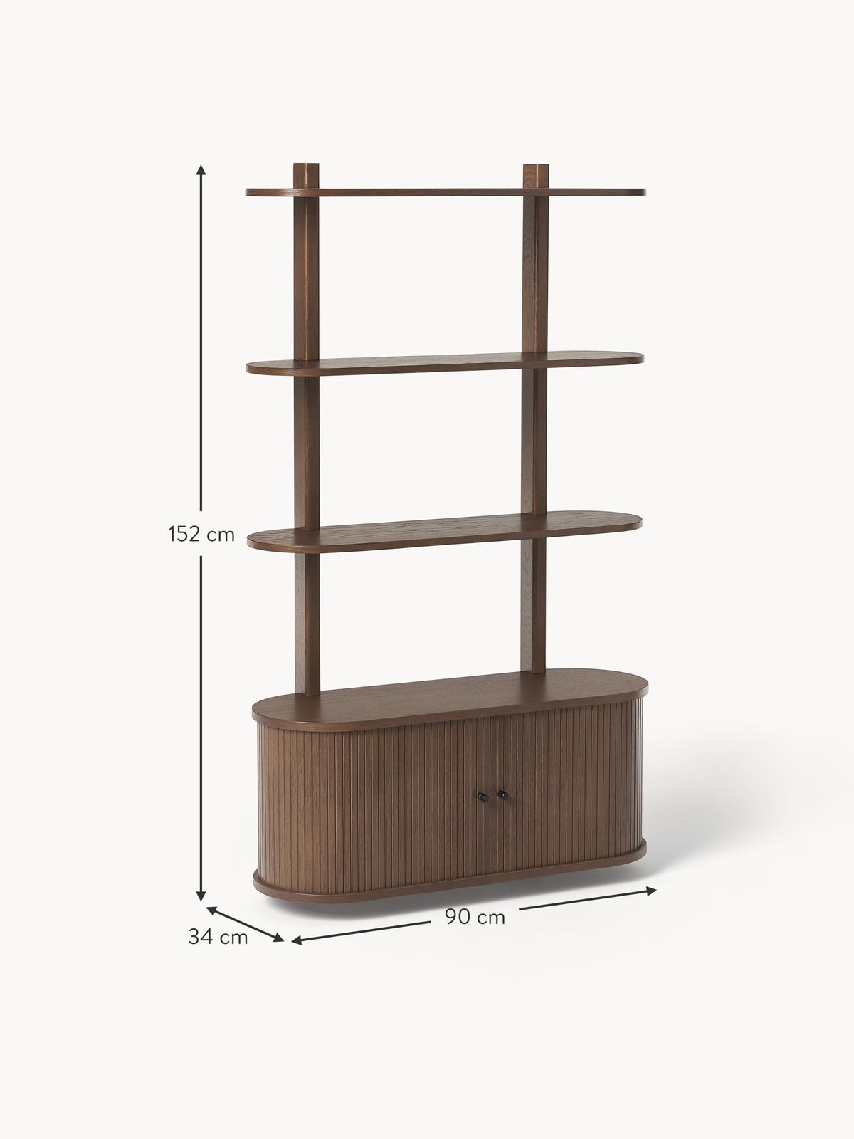 Delamere Wall-Mounted Shelf with Fluted Front