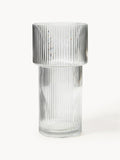 Denholm Glass Vase with Ribbed Surface, H 30 cm