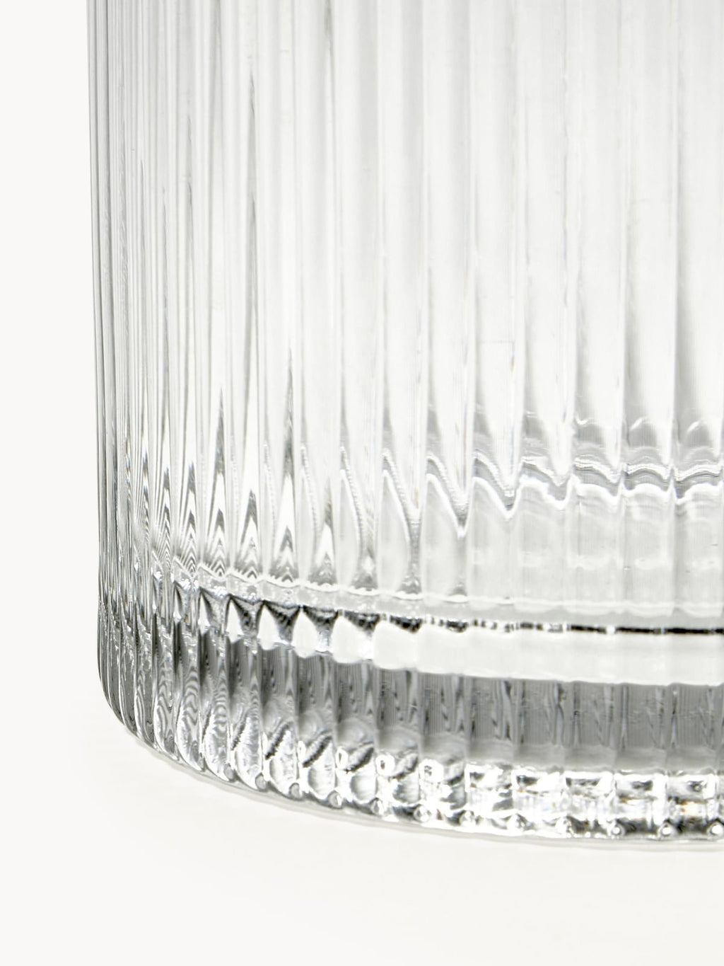 Denholm Glass Vase with Ribbed Surface, H 30 cm