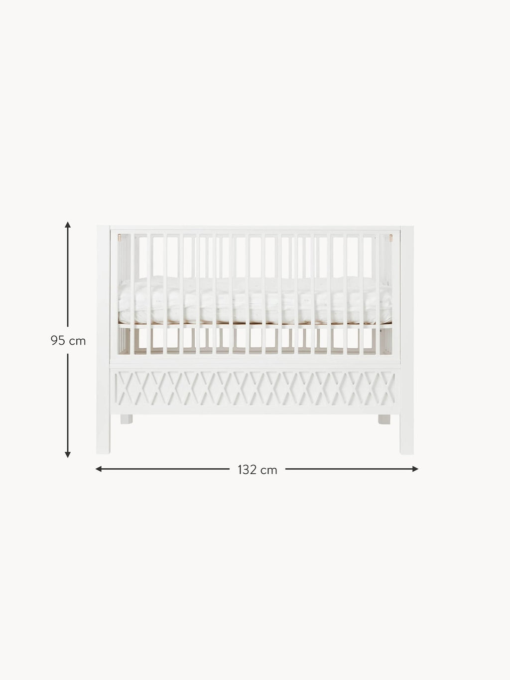 Denholm Height-Adjustable Cot, 60 x 120 cm