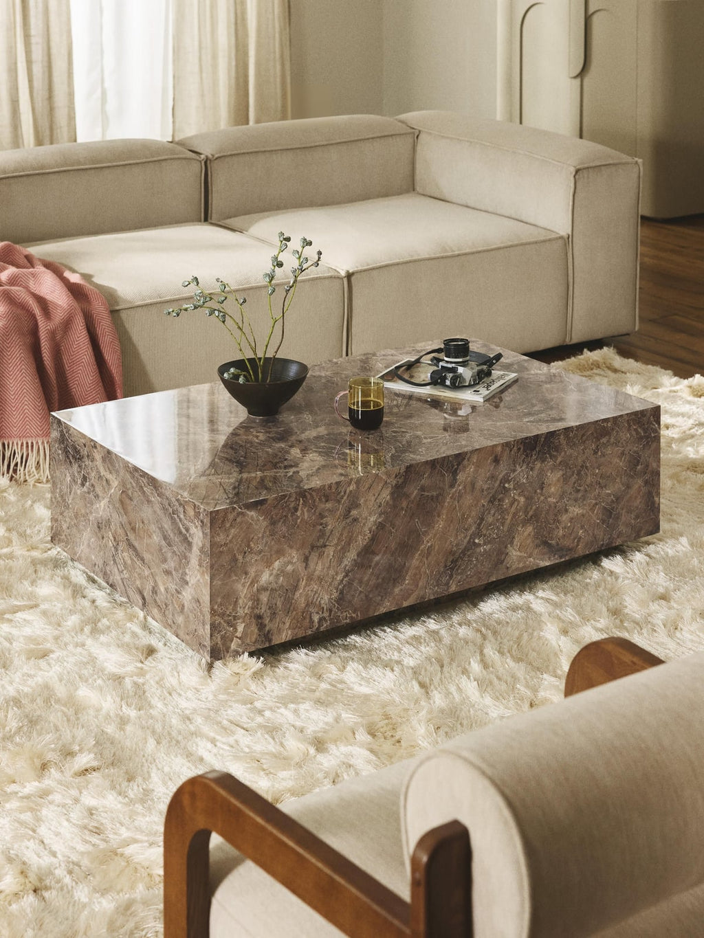 Denholm Marble Effect Coffee Table