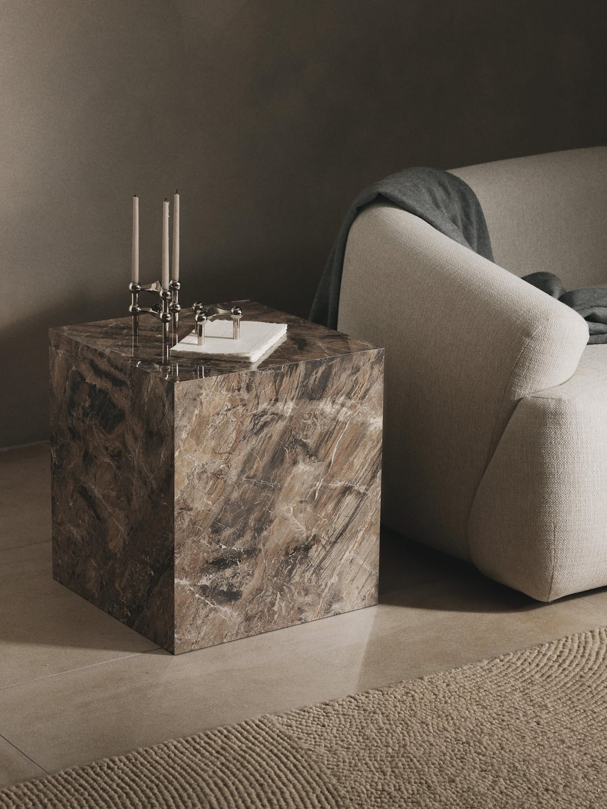 Denholm Marble Effect Side Table