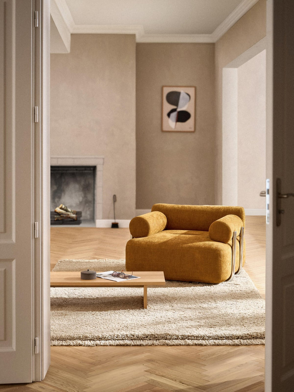 Durnford Fluffy High-Pile Rug with Fringes