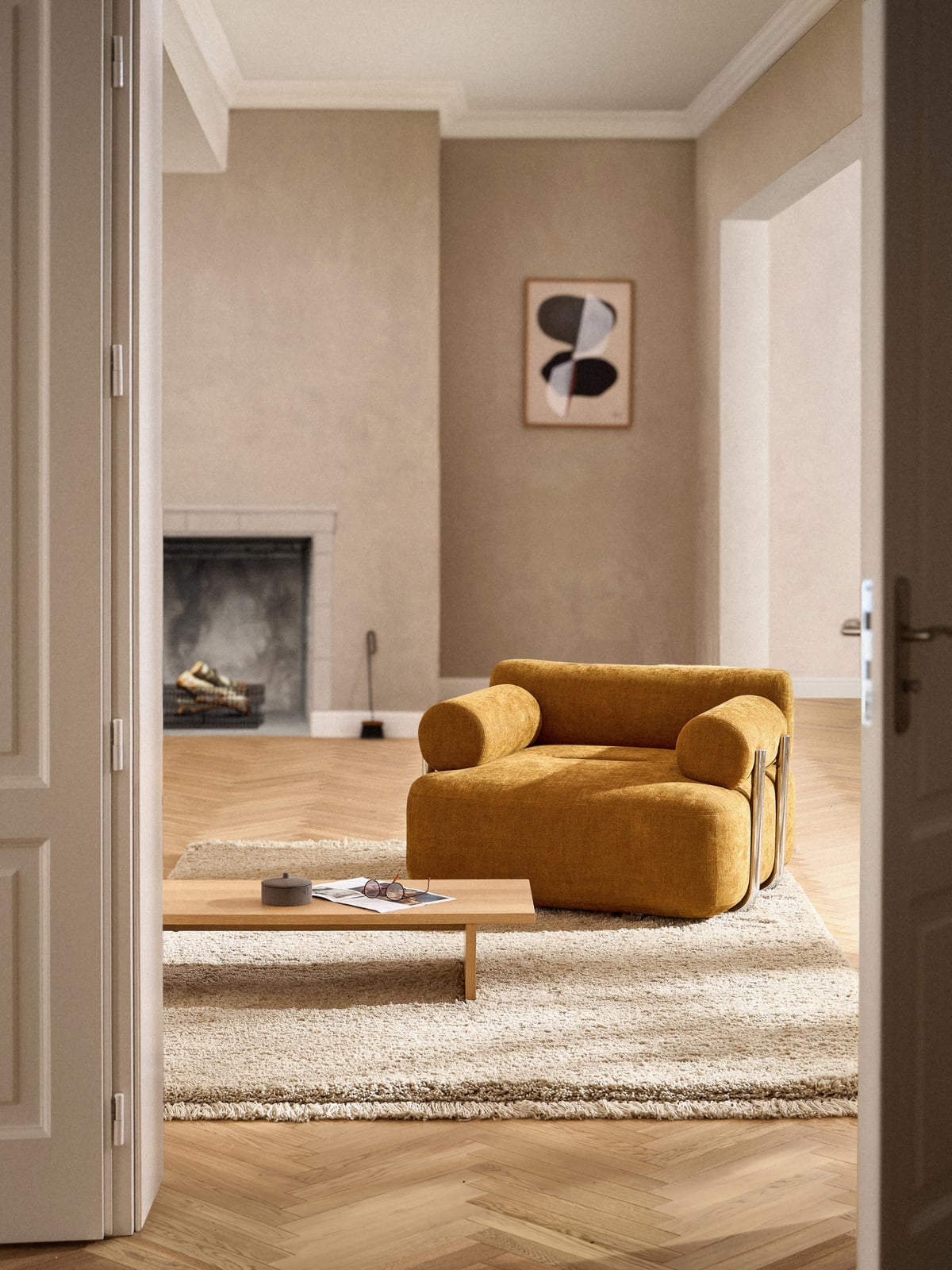 Durnford Fluffy High-Pile Rug with Fringes
