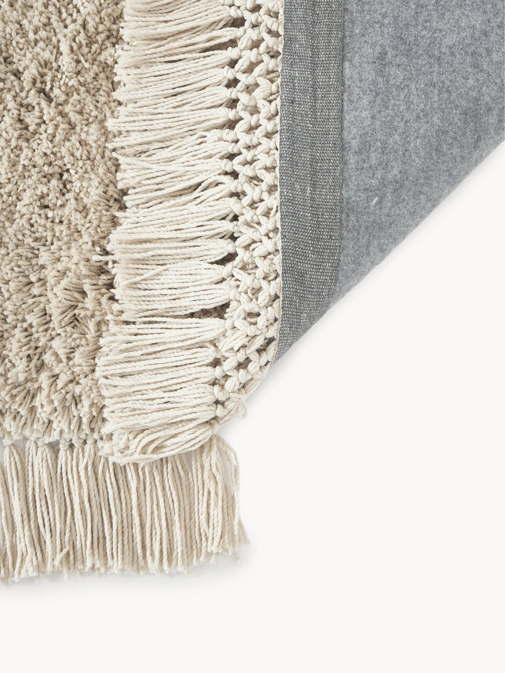 Durnford Fluffy High-Pile Rug with Fringes