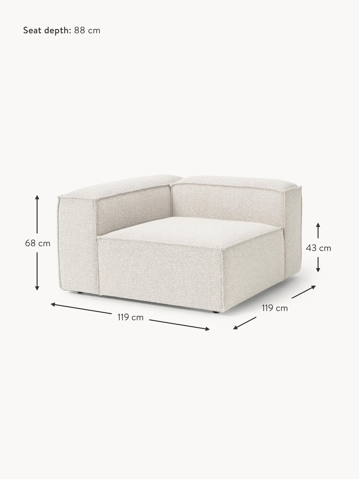 Edenhall Bouclé Corner Module