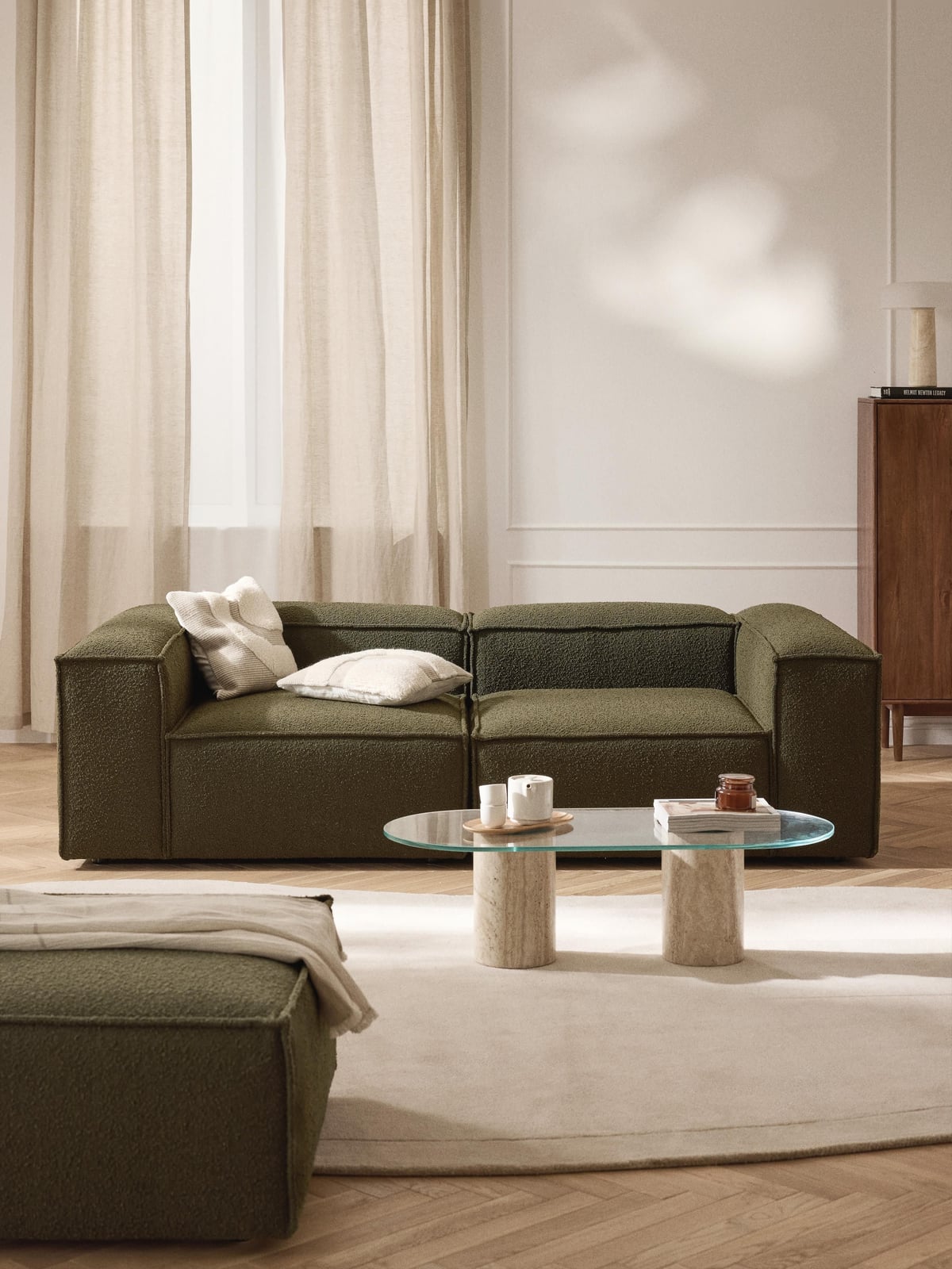 Edenhall Bouclè Modular Sofa (3-seater)