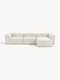 Edenhall Bouclé Modular Sofa (4-seater) with Ottoman (left/right)