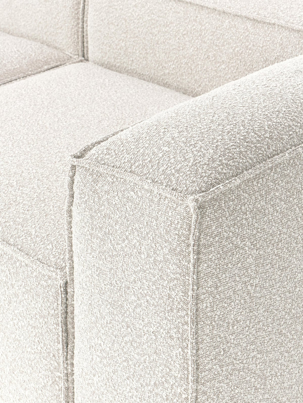 Edenhall Bouclé Modular Sofa (4-seater) with Ottoman (left/right)