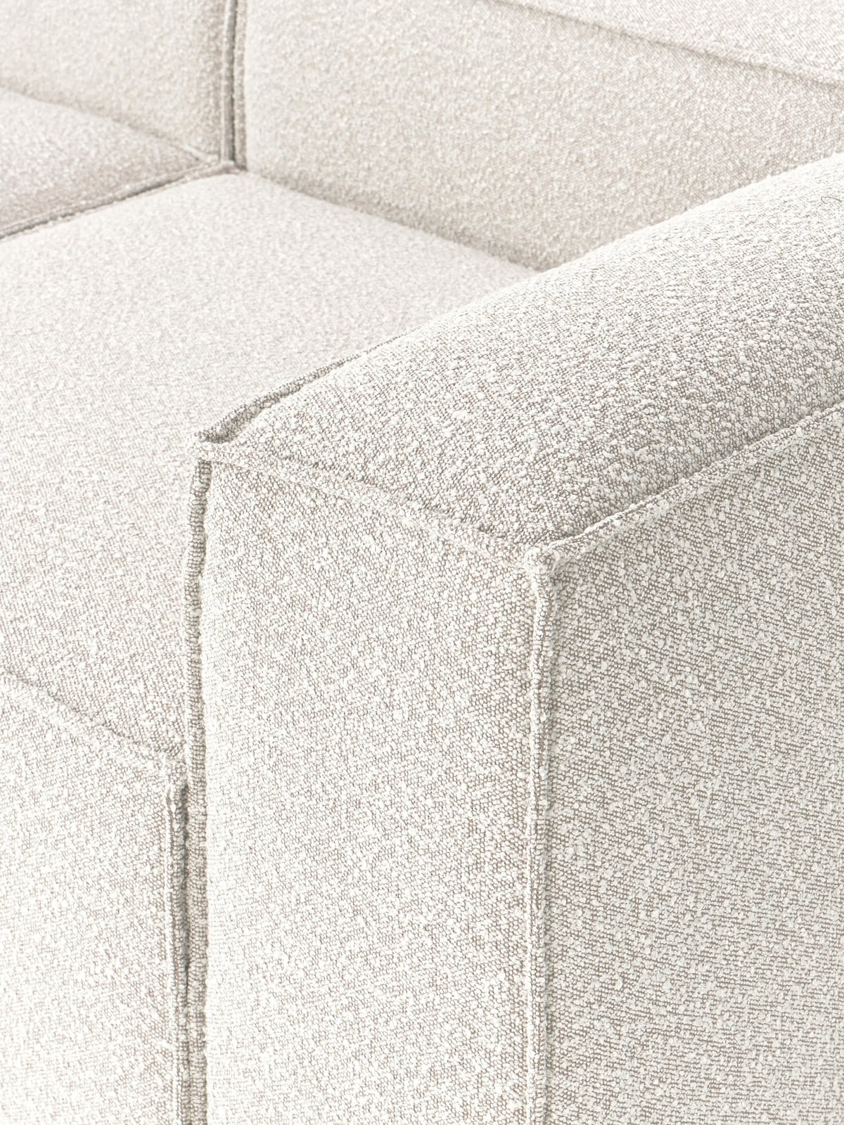 Edenhall Bouclé Modular Sofa (4-seater) with Ottoman (left/right)