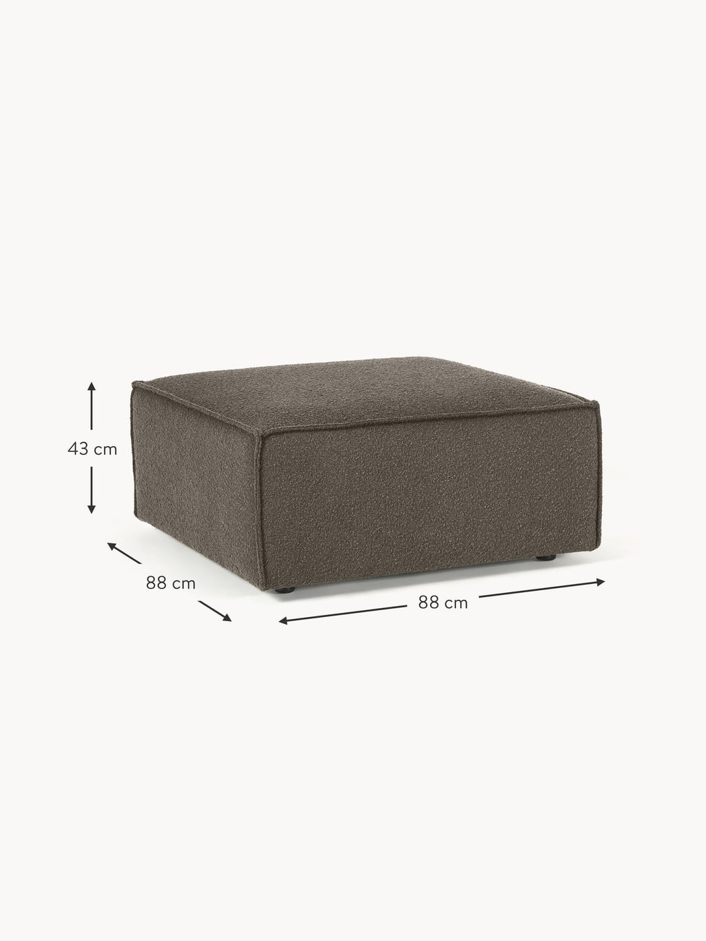 Edenhall Bouclé Ottoman