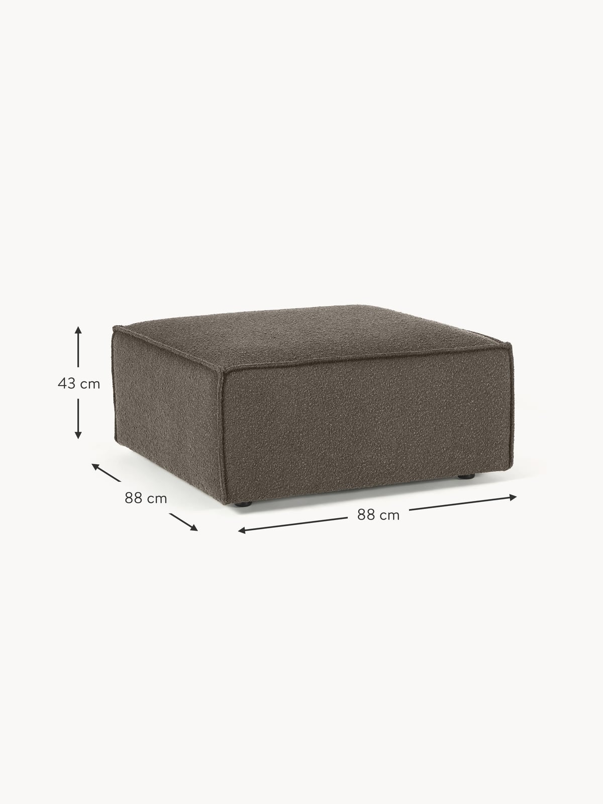 Edenhall Bouclé Ottoman