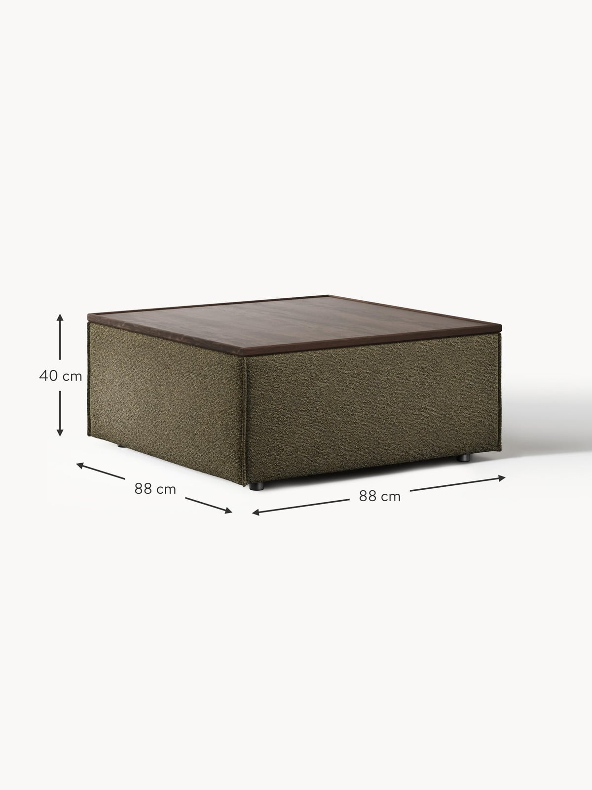 Edenhall Bouclé Ottoman with Storage