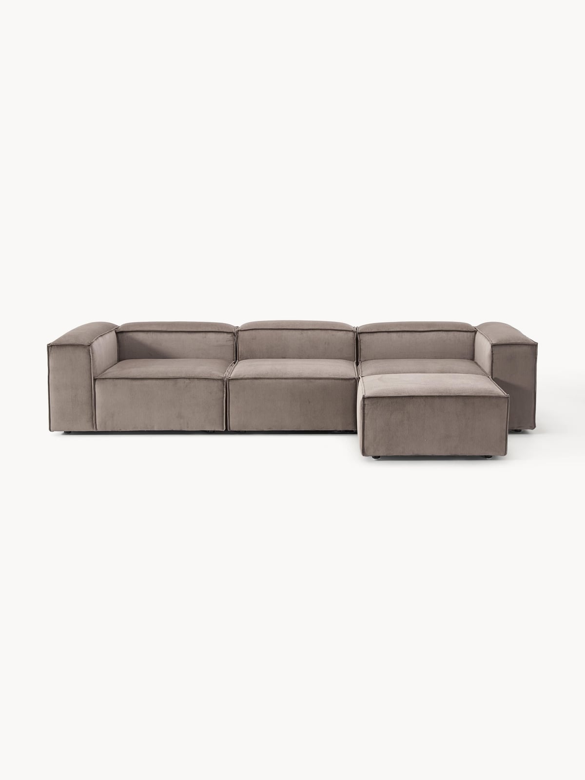 Edenhall Corduroy Modular Sofa (4-seater) with Ottoman (left/right)