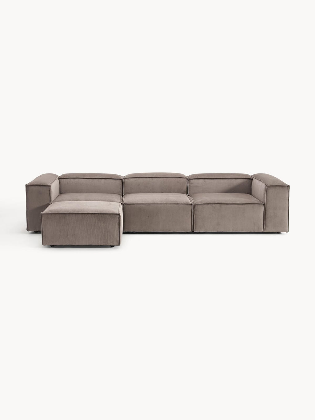 Edenhall Corduroy Modular Sofa (4-seater) with Ottoman (left/right)