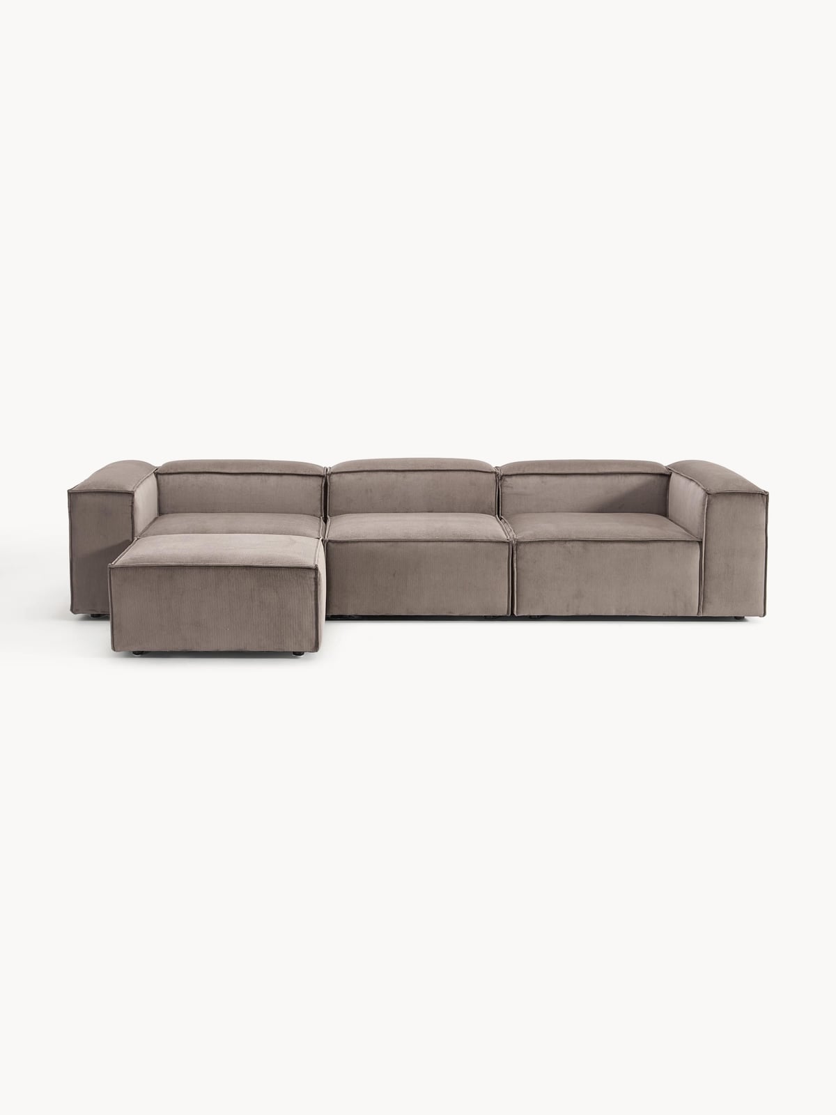 Edenhall Corduroy Modular Sofa (4-seater) with Ottoman (left/right)