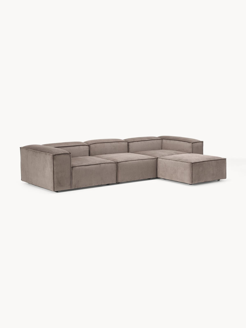 Edenhall Corduroy Modular Sofa (4-seater) with Ottoman (left/right)