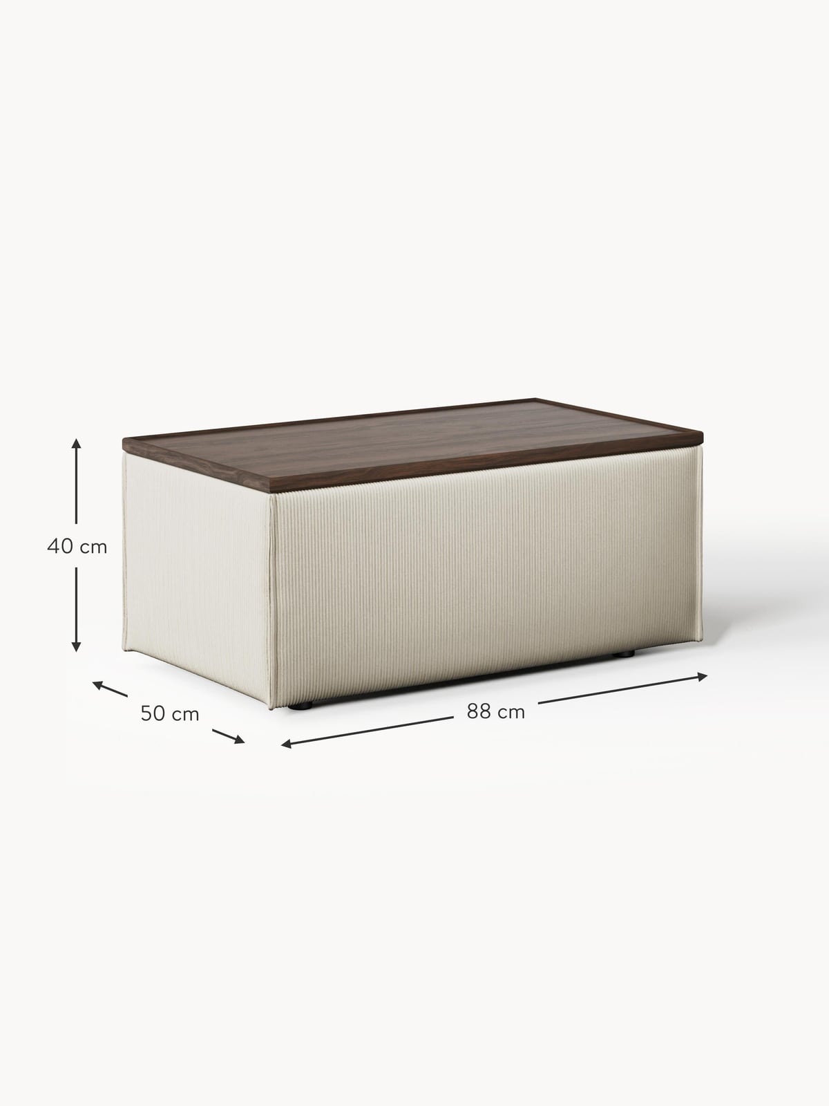 Edenhall Corduroy Ottoman with Storage