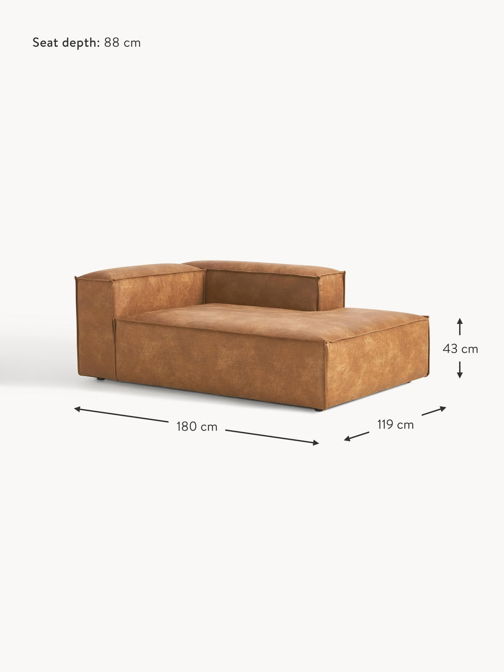 Edenhall Leather Corner Chaise Module