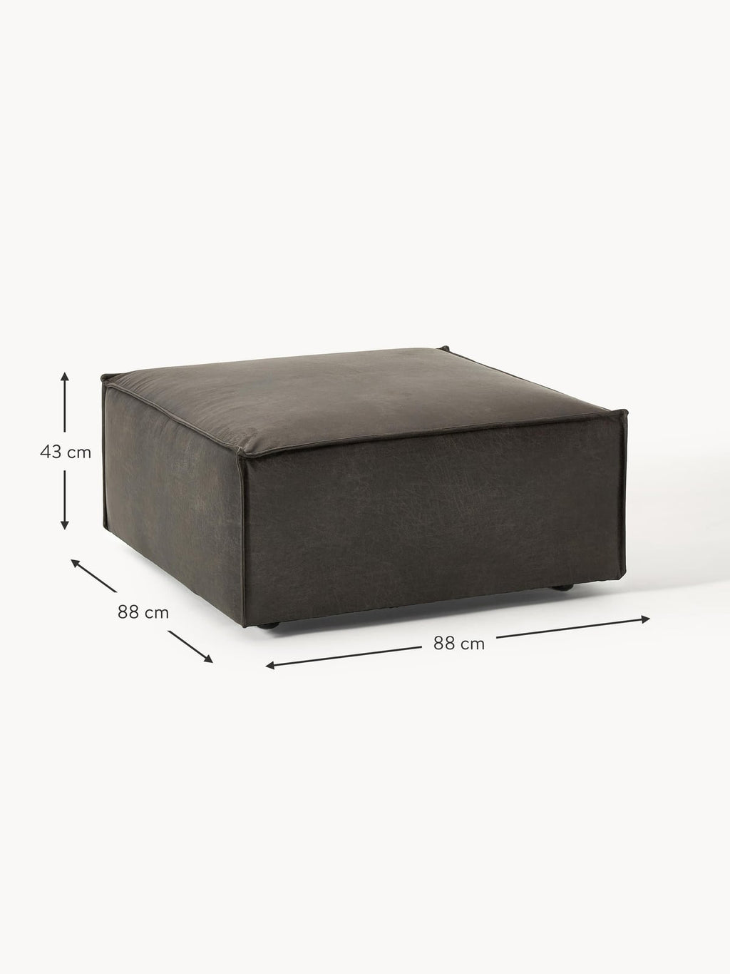 Edenhall Leather Ottoman
