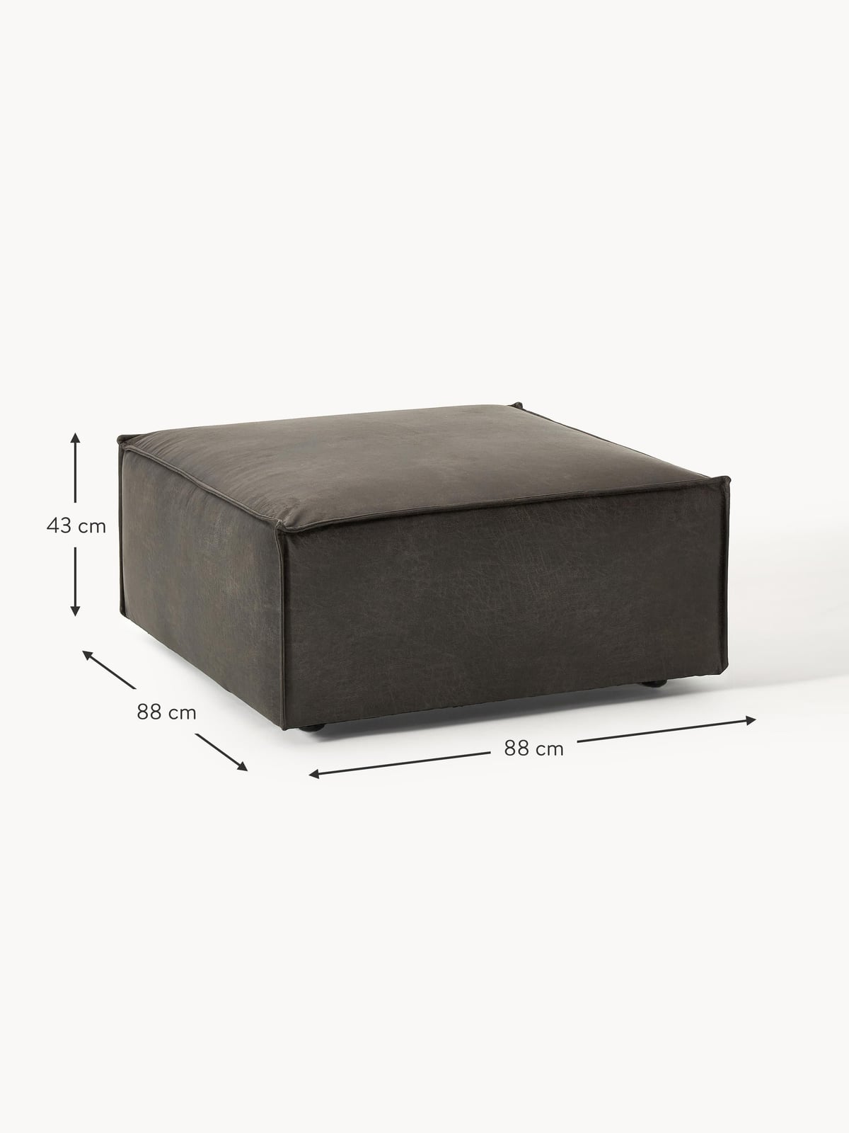 Edenhall Leather Ottoman