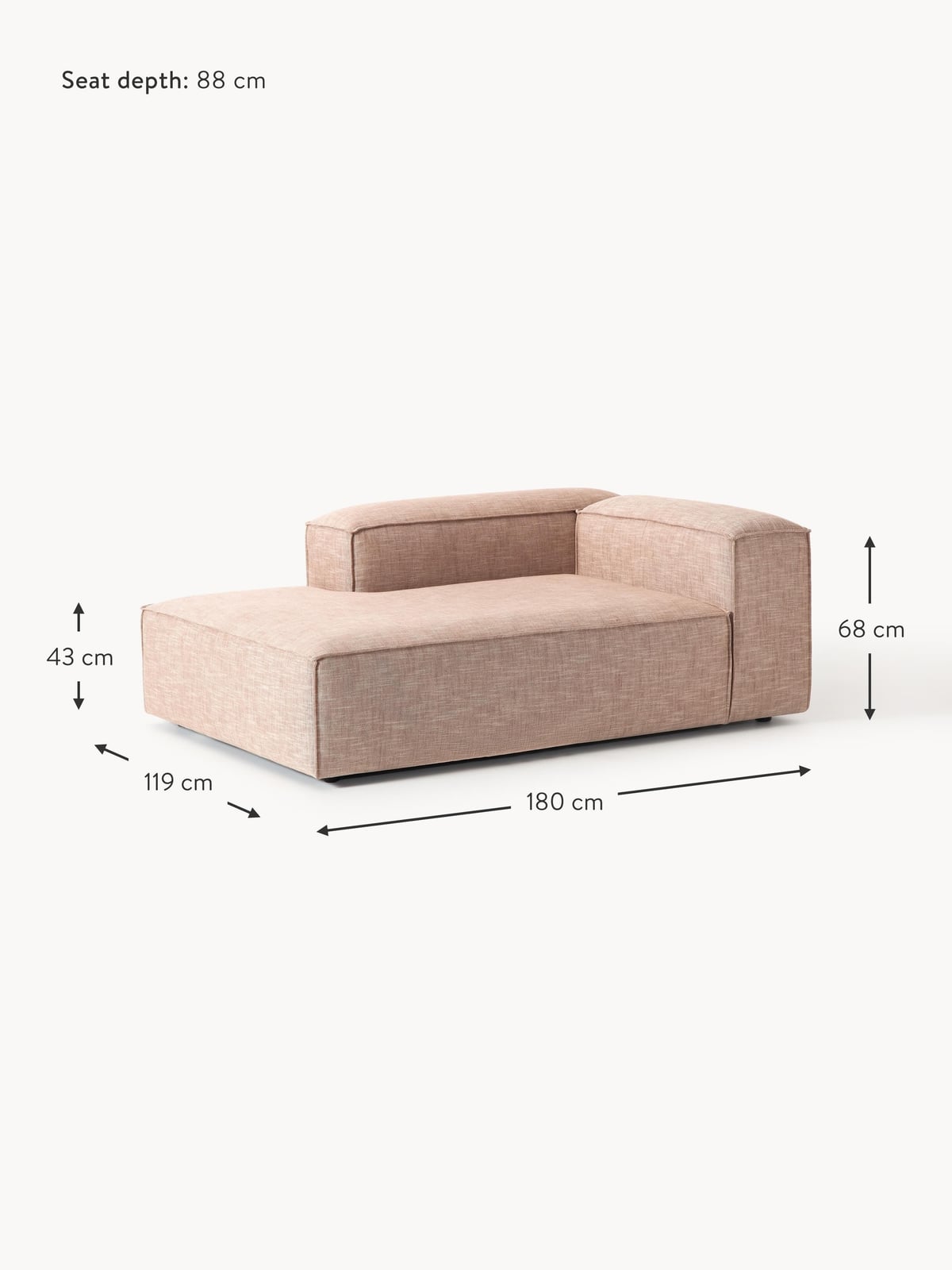 Edenhall Linen Blend Corner Chaise Module