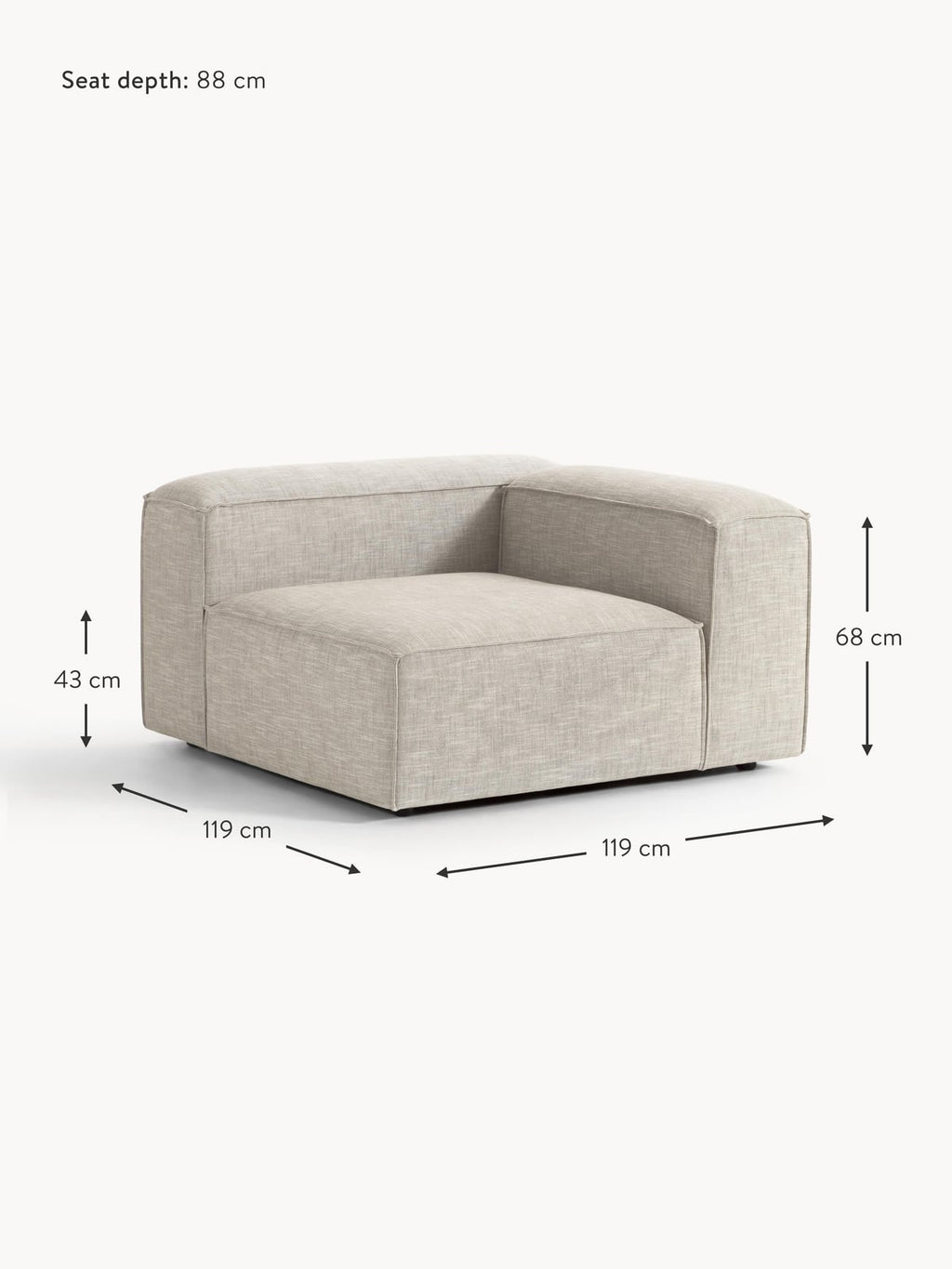 Edenhall Linen Blend Corner Module