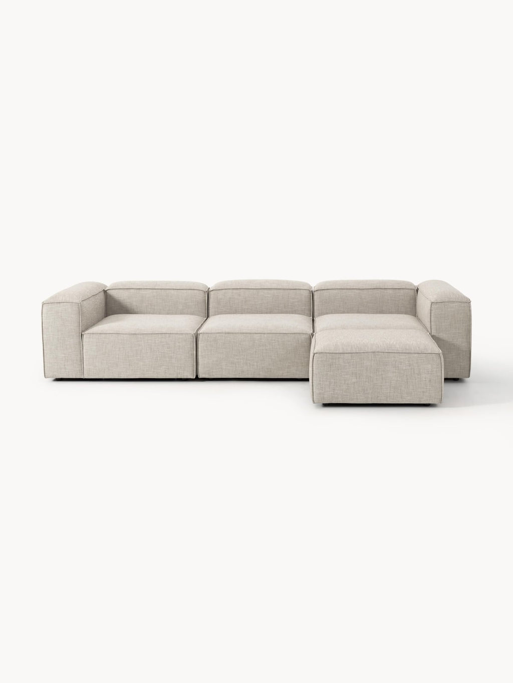 Edenhall Linen Blend Modular Sofa (4-seater) with ottoman (left/right)