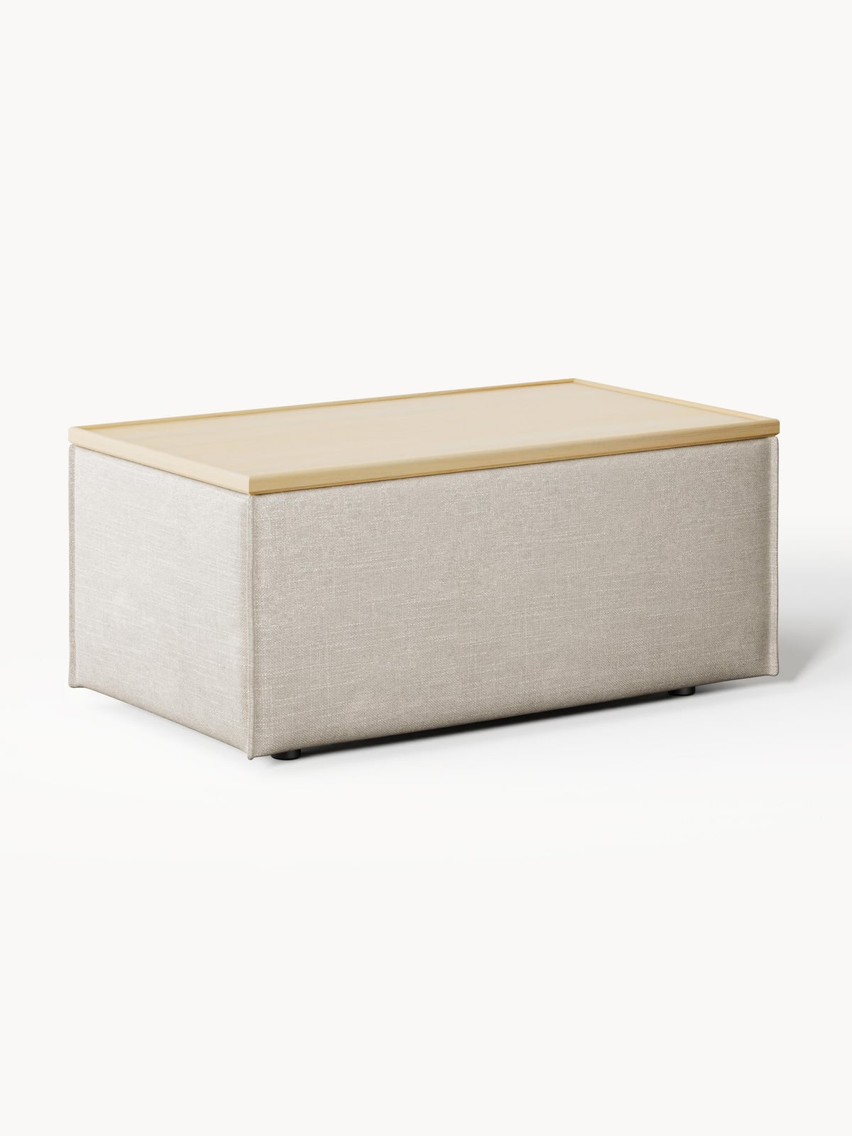 Edenhall Linen Blend Ottoman with Storage
