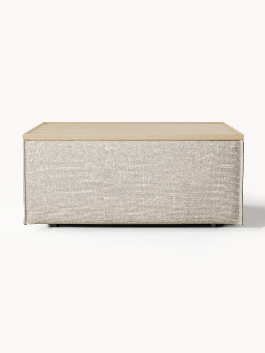 Edenhall Linen Blend Ottoman with Storage