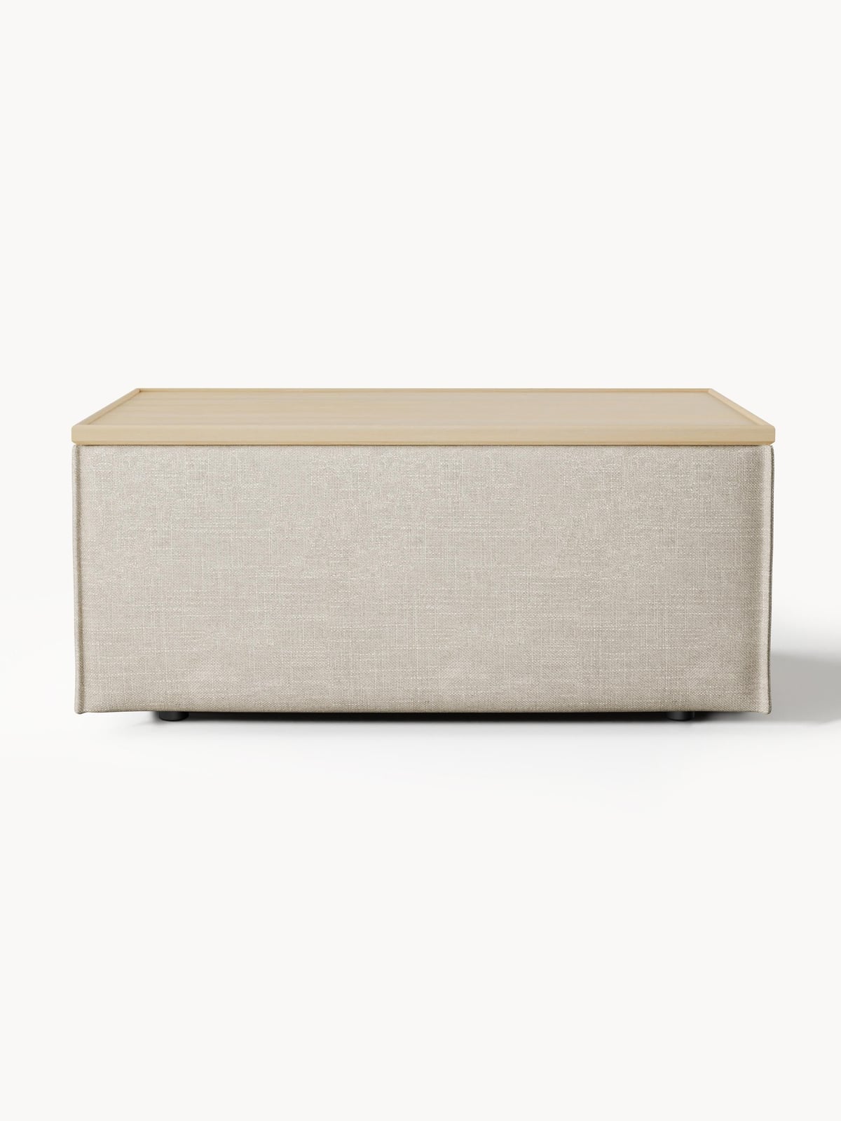 Edenhall Linen Blend Ottoman with Storage