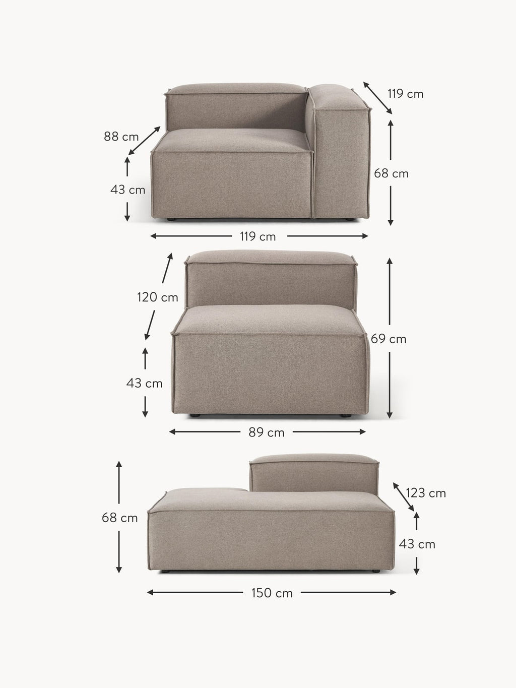 Edenhall Modular Corner Sofa (4-seater)