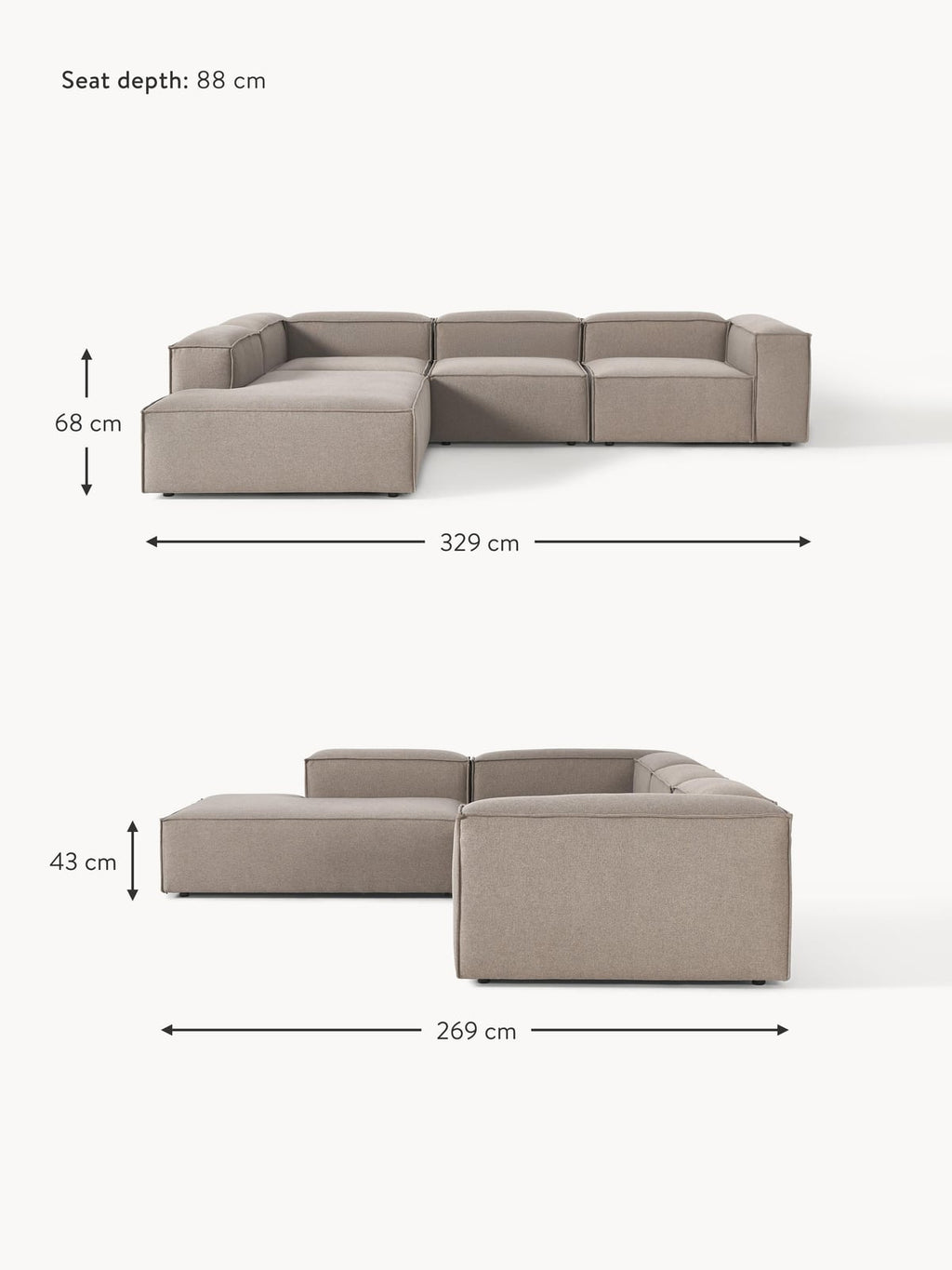 Edenhall Modular Corner Sofa (4-seater)