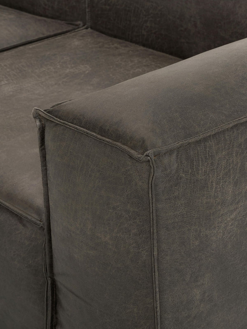 Edenhall Modular Leather Ottoman
