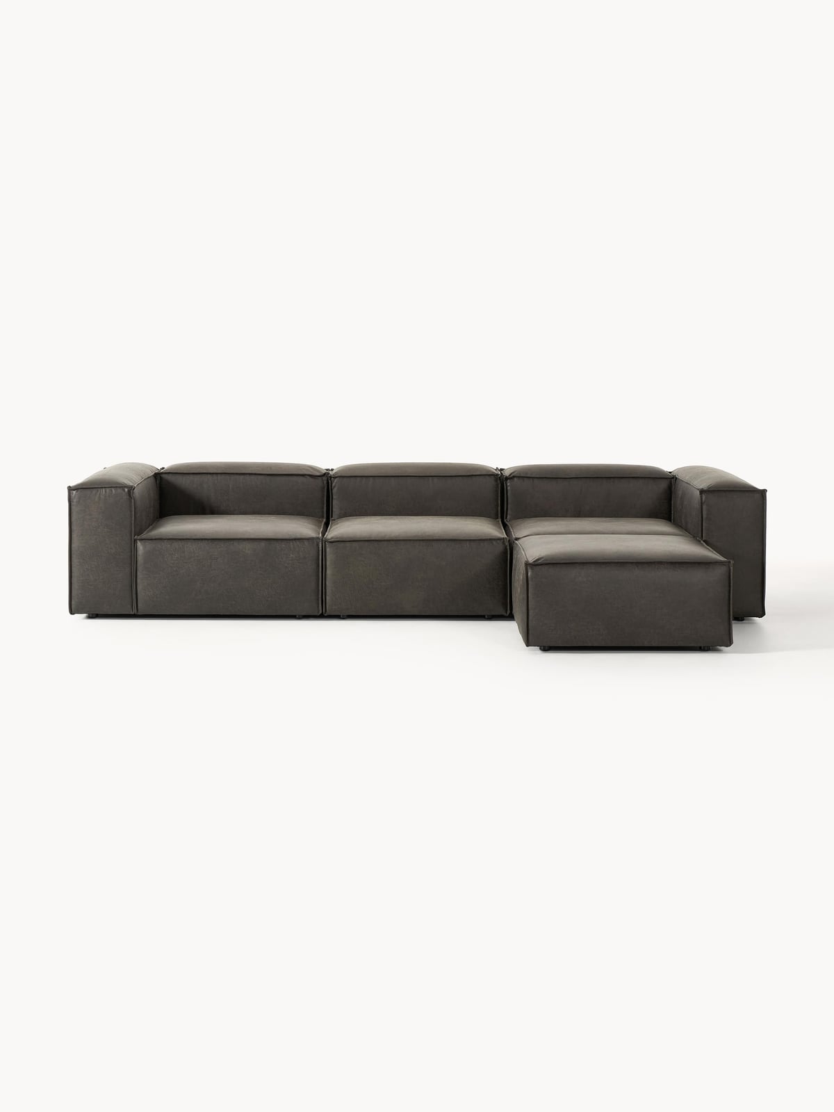 Edenhall Modular Leather Sofa (4-seater) with Ottoman (left/right)