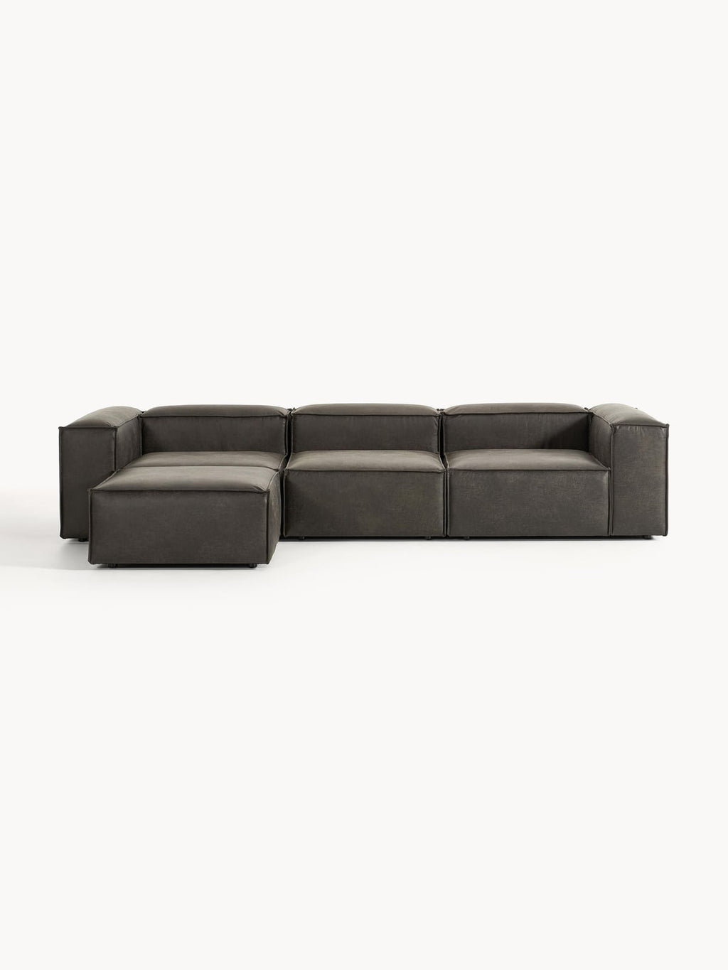 Edenhall Modular Leather Sofa (4-seater) with Ottoman (left/right)