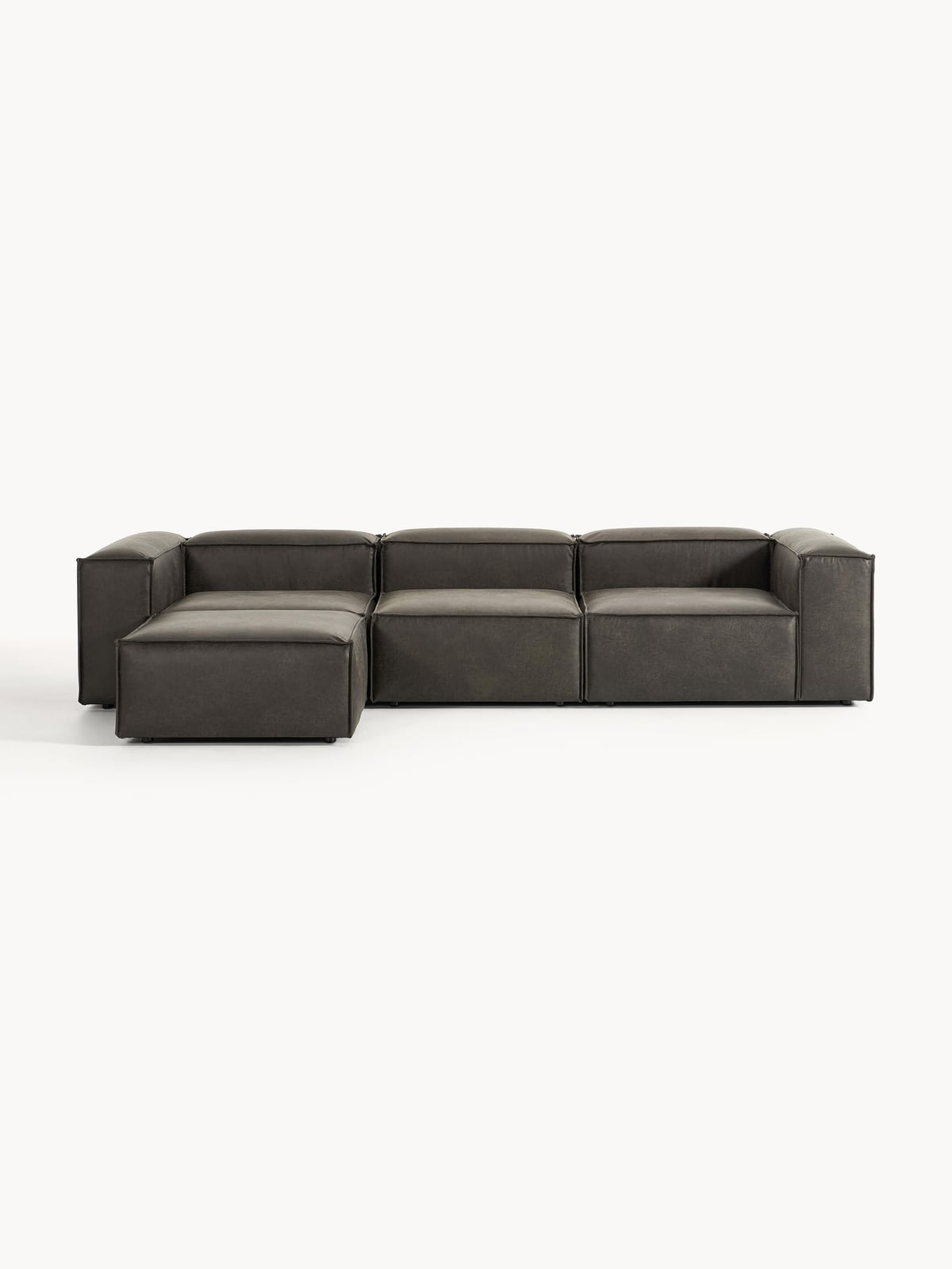 Edenhall Modular Leather Sofa (4-seater) with Ottoman (left/right)