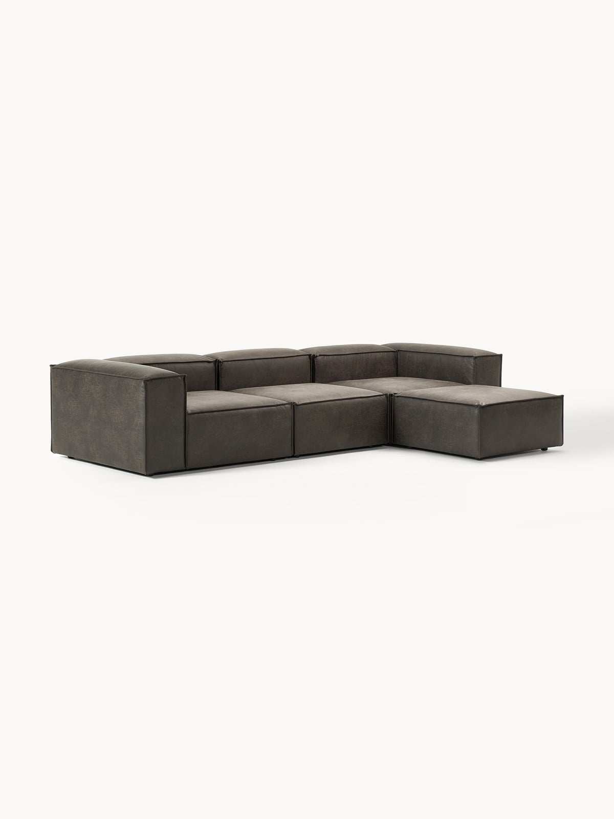 Edenhall Modular Leather Sofa (4-seater) with Ottoman (left/right)