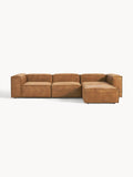 Edenhall Modular Recycled Leather Sofa (4-seater) with Ottoman (left/right)